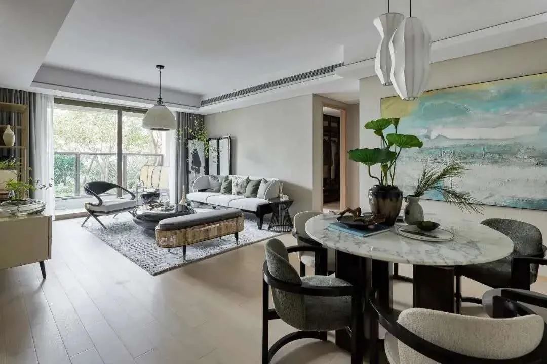 新中式风格室内设计家装案例-客餐厅 新中式风格室内设计家装案例-客餐厅